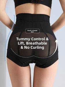 Miiow | High-Waist Shaping High-Rise Womens Summer Breathable Tummy Control Butt Lifting Panties Seamless Nylon Spandex Briefs