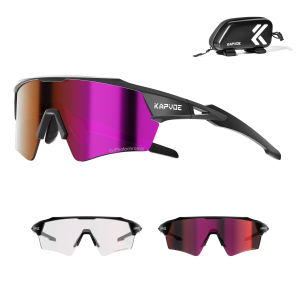 Kapvoe | Kapvoe Shadowless Photochromic Cycling Glasses Lighteight UV400 Sunglasses Men Women Bike MTB Eyewear Riding Outdoor Running