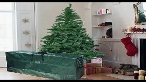 Foldable Christmas Tree Storage Bag with Zipper Handle Waterproof Decoration Wreath Xmas Organize Bag Large Capacity Christmas Tree Skirt Bag Dustproof Christmas Utenciles Garland Storing Bag