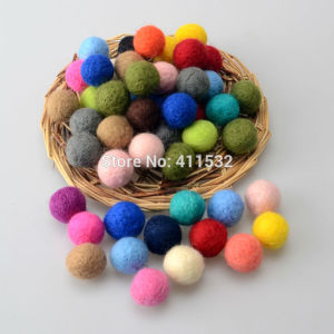 100pcs/lot 20mm wool Felt Balls Garland Party Decor Wedding Decorations Colourful Kids Room Decor Fun Home Decor Diy Craft
