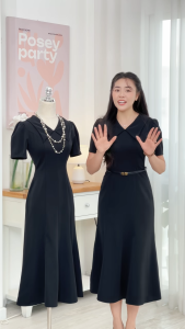 [MUA 2 GIẢM 25K] Đầm nữ dáng đuôi cá dáng midi thời trang GUMAC DD12032 - LDF0822