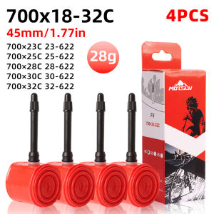 4 Pcs Ultralight Bike Inner Tube 700c Road Bicycle TPU Tubes 45mm 65mm 85mm French Valve 23C 25C 28C 30C 32C Cycling Bike Tire
