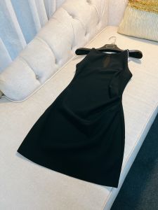 French Design Sensation Black Pleated Waist Cinched Celebrity Dress Kenzo Stylish Mini Skirt Wrap Bodycon Dress Polyester Fiber