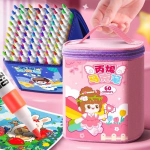 12/24/36 Colors Acrylic Marker Pen Set Colored Pen Set Coloring Set Highlighter Pen Art Supplies