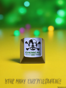 Customized Metal Keycap Single Braver Esc Keycap for Mechanical Keyboard Border Outer Peripherals Chemical Series CNC Craft