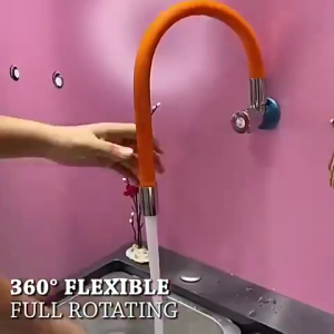 Orange pure copper faucet extension tube 360-degree free bending Splash-proof device kitchen faucets universal adaptor