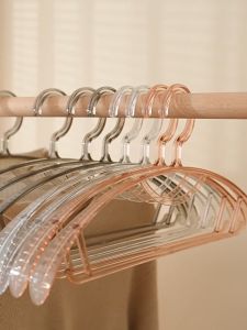 [New stock arrival][Bundle of 10] Transparent Wide Shoulder Hanger Multi-purpose Non-slip Drying Rack Clothes Storage 3 Colours Available