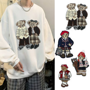 Áo Nỉ Trùm Đầu Hình Gấu Thêu Mới Thu Đông Cỡ Lớn Cho Nam Và Nữ Đồ Trang Trí Quần Áo Đồ Thủ Công DIY