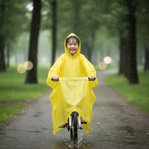 Waterproof Kids Raincoat Fashion Pullover Foldable Outdoor Travel Rainwear Children Light Weight Eva Rain Cover for Children