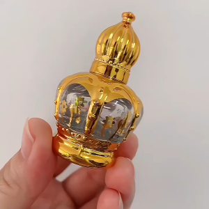 ส่งจากกรุงเทพ!15ML.ขวดเปล่าน้ำหอม ขวดน้ำมันหอมระเหยพร้อมลูกกลิ้ง รูปมงกุฎแบบแก้ว