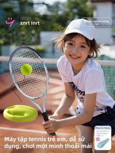 INRT | Kids Rebound Tennis Racket Training 6-12 Years Old Solo Play Fixed String Set