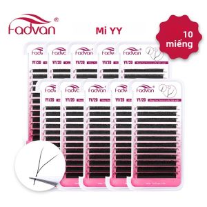 Mi Giả FADVAN YY Hình Chữ W Mi Volume 3D-8D Làm Sẵn Mi 3DW Duplo Đến 4DW Duplo Mi Giả Lông Chồn Mềm Mại Tự Nhiên Chiều Dài 0.5-1CM Làm Thủ Công
