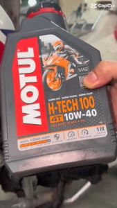 Dầu Nhớt Motul HTech 10w40 Chính Hãng chuyên cho xe số xe côn tay PKL 100% tổng hợp