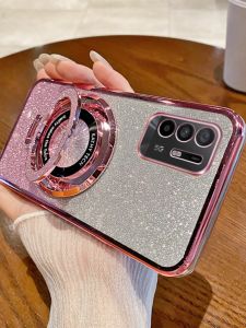 Applicable Oppo Reno5f Phone Case Airbag Drop-Resistant Reno5z 5G Soft Reno6 5G Glitter Gradient Reno6z 5G Protective Case Stylish Reno4z 5G Creative Desktop Stand New Arrival