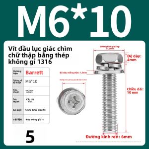 BAIRUITE | Bộ Vít Lục Giác M3 M4 M6 M8 M10