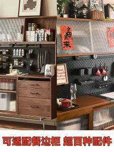 Universal Metal Shelf Bracket for Dining Sideboard round Hole Long Hole 95% Black Hanging Basket Storage Rack Accessories