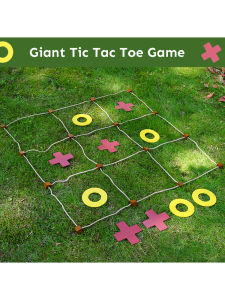 Parent-Child Fun Wooden Tic-Tac-Toe Game