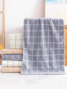 Khăn Mặt Vải Cotton Dày Mềm Mại Thấm Hút Cho Cặp Đôi Không Rụng Lông Dùng Tại Nhà Khăn Mặt Vải Cotton Họa Tiết Vuông