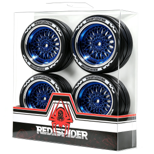Lốp Xe RC Drift Tỷ Lệ 1/10 RED SPIDER 4 Chiếc Kèm Vành Nhựa Lốp Cao Su Đua Đường Trường Phụ Tùng Thay Thế Cho Tamiya TT02 HSP FTX