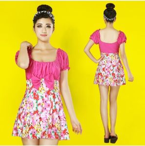 TaoYang Sports One-Piece Swimsuit Womens Belly Cover Slimming Skirt Style Fashionable Conservative Hot Spring Large Size