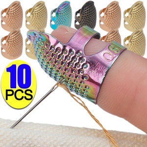 【Swan Home】10/1Pcs Retro Finger Protector Antique Thimble Ring Handworking Pins Anti Slip Thimble Pins Home DIY Sewing Sets Tools Accessories