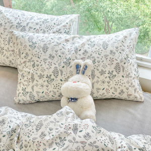 ผ้าปูที่นอนผ้าฝ้ายแท้คู่ ขนาด 48x74 ซม. ผ้าปูที่นอนแบบแยกชิ้นสำหรับใช้ในบ้าน ผ้าฝ้ายแท้ 100%