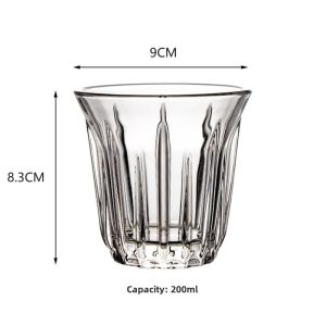 Dirty Coffee Cup Tempered Transparent Glass Ice American Latte Art Concentrated Latte Cabo White Bomber Cup