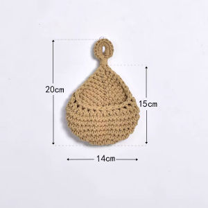 Wall-mounted Vegetable Basket Fruit Sundry Basket Natural Wicker Weave Storage Basket Kitchen Storage Home Decoration Organizer