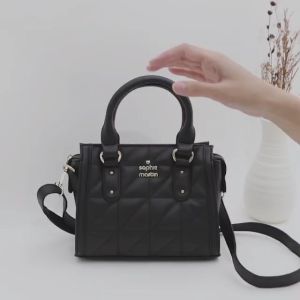 TAS KERJA WANITA GEMAYA BOWLER BLACK BAG SOPHIE MARTIN PARIS TERLARIS