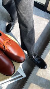 Sizes 39-44 Youth British Leisure Business Leather Shoes Mens Wedding Shoes Lightweight