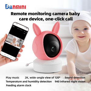 Danmini 1080P Baby Monitor Mobile Tuya App Remote Control Two-way Intercom Babyphone 3MP Camera Sound Detection Smart Babysitter