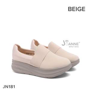 JOANNE Closed Toe Wedges Shoes Sepatu Wanita #JN181
