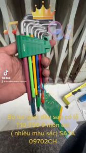 Bộ lục giác đầu sao có lỗ T10-T50 9 món dài ( nhiều màu sắc) SATA 09702CH