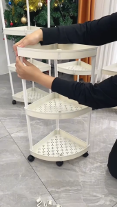 Heino1แถม1 ชั้นวางของในห้องน้ำ ชั้นวางของเข้ามุม ของในห้องมีล้อเลื่อน สำหรับการใช้งานที่มีประสิทธิภาพ