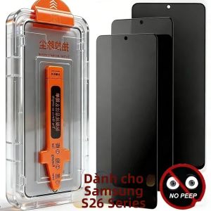 1-3 Miếng Dán Bảo Vệ Màn Hình Chống Nhìn Trộm Cho Samsung S26 Ultra S25 Ultra S24 S23 S22 A56 A55 A36 A52 A07 A17 Kính Cường Lực Chống Gián Điệp Với Dụng Cụ Tự Động Lắp Đặt