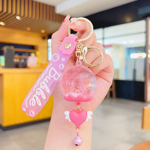 Acrylic Couple Keychains Cute Cartoon Sandflow Ball Charms Opening Celebration Gifts Creative Festival Supplies