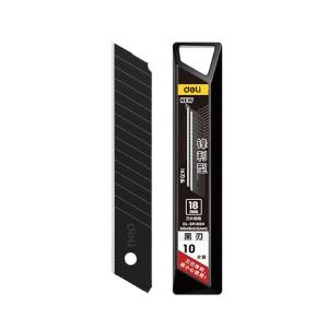 deli | Dao Cắt Giấy Tường Đen 18mm Dùng Cho Công Việc Nặng