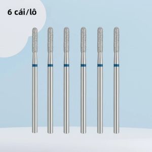 Bộ 6 Đầu Mài Móng Kiểu Nhật 10mm Đầu Nhẵn Kim Cương Dùng Để Loại Bỏ Da Chết