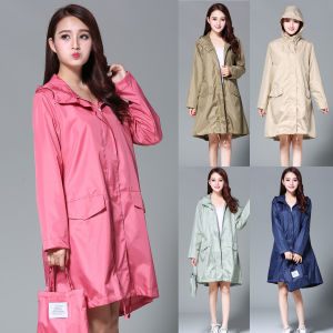 Lightweight Portable Womens Trench Style Raincoat