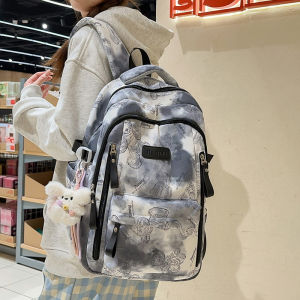 Cartoon Bear Dyeing Print School Backpack