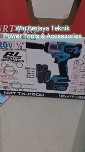 CORDLESS IMPACT WRENCH NRT PRO TX 65 DC MESIN PEMBUKA BAUT BATRE BATTERY 650 NM TX65 TX 65DC