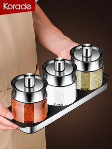 Korade | Sealed Moisture-Proof Spice Container Set Glass Jars