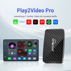 OTTOCAST Play2Video Pro CarPlay Adapter Wireless Android Auto Dành Cho Kia Toyota - Youtube Netflix IP TV Phụ Kiện Có Wi-Fi Băng Tần Kép Bộ Nhớ 2GB + 16GB
