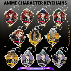 Bandai | Twisted Wonderland Acrylic Keychain Anime Game Keychain Full Character Uniform Pendant Stand In Stock