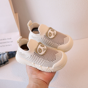 Spring Summer Soft Bottom Breathable Childrens Sports Shoes Easy to Wear Nursery Boy Girl Shoes Anti-Slip Wear-Resistant Rubber Sole