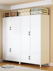 DIBIOU | Rent House Suitable Bedroom Assembly Cabinet Steel Storage Wardrobe