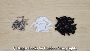 10Pcs Hanging String Lights Clamp Q Hanger Hooks Christmas Light Clips Holiday Decor Hook with Screw
