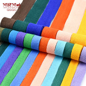 2cm Wide Color Woven Belt Rope Strap Cotton Herringbone Pattern Webbing Accessories Boud Edage Belt Fabric Rolloff Cloth Strips