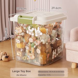 MENGBINFEN | Transparent Rolling Large Capacity Storage Box