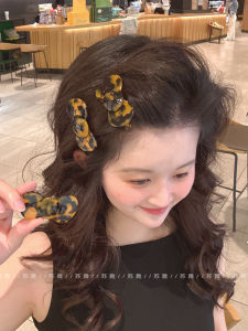 Retro Tortoiseshell Butterfly Knot Hair Clip Women Simple Bangs Side Part Hair Clip Duckbill Hair Clip Fashionable Hair Accessories